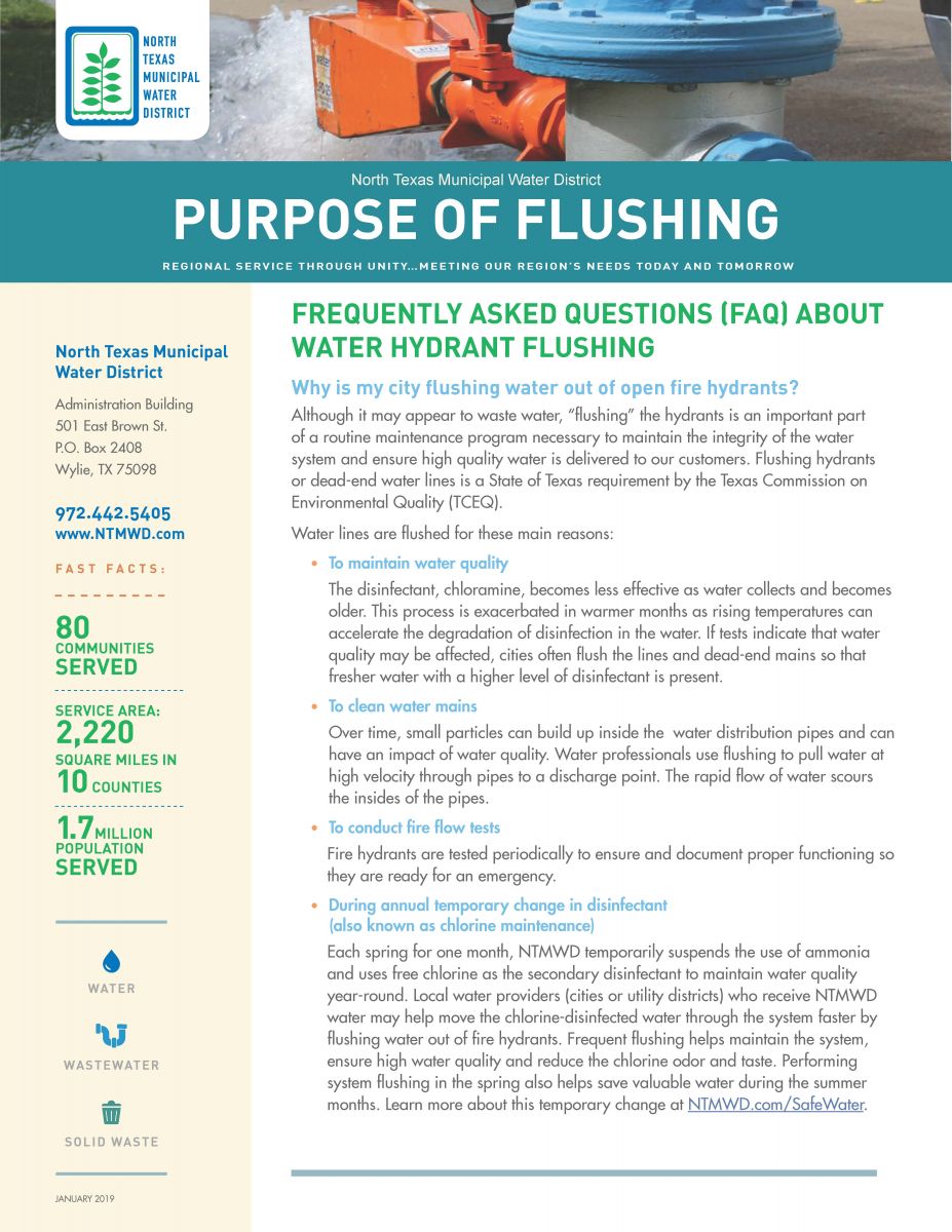 Flushing Fact Sheet Page 1