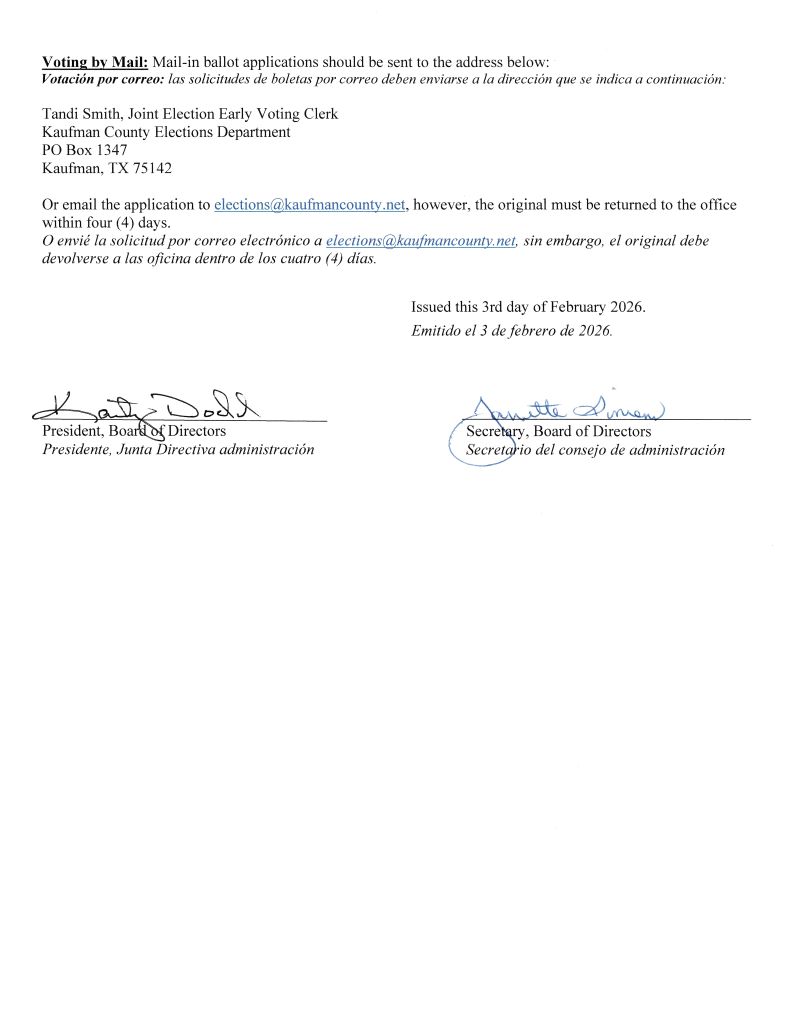 Order of Election Page 2